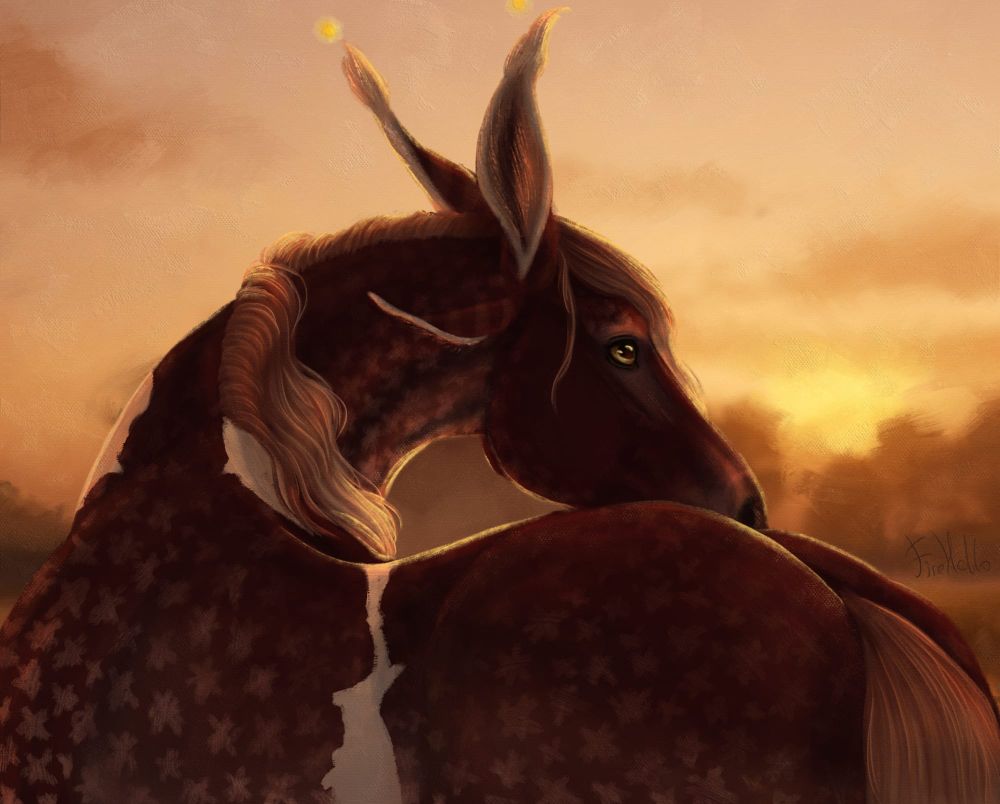 Art of an equid by fihell. Sourced from e926.net