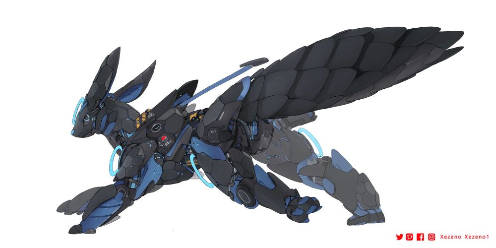 Art of a robot by xezeno. Sourced from e926.net