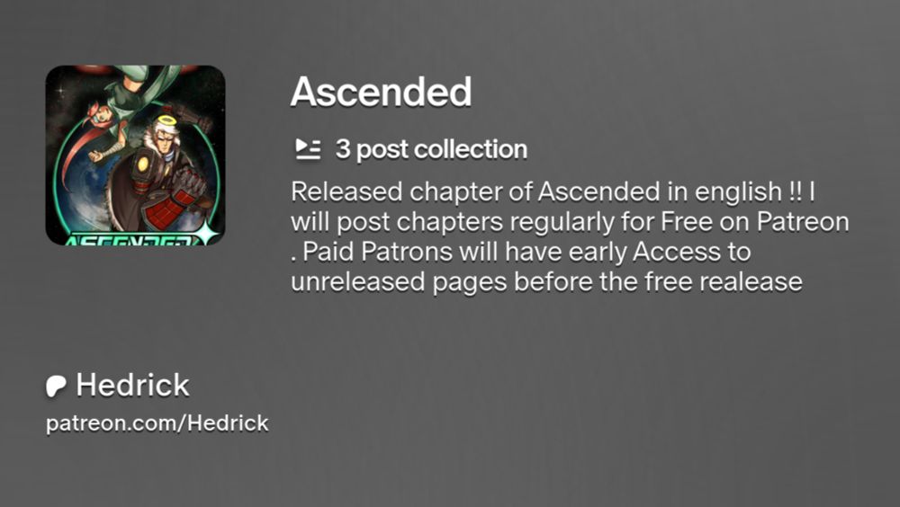 Ascended | Collection from Hedrick | 3 posts | Patreon