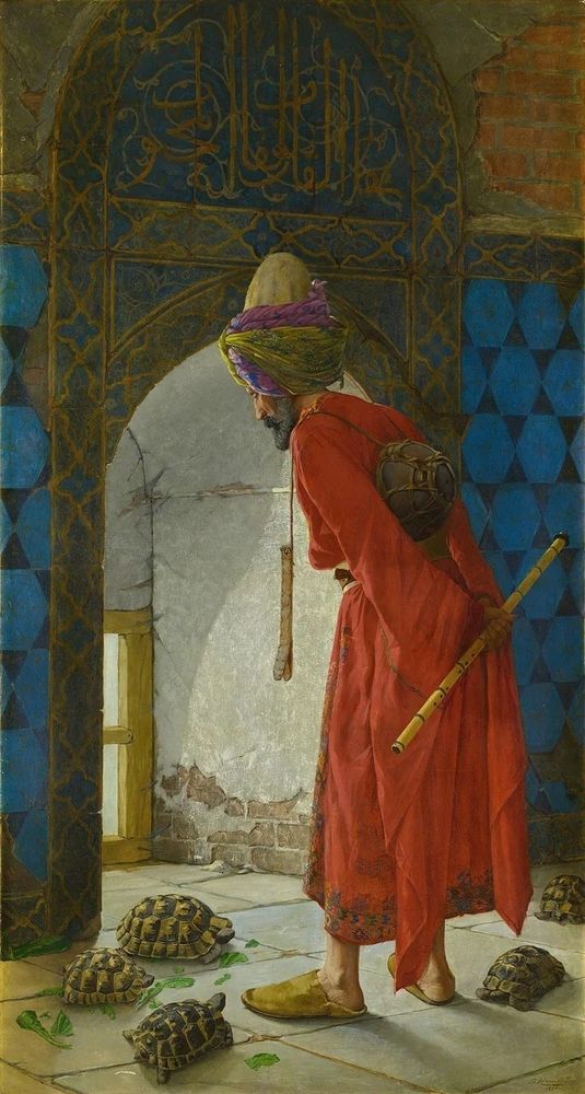 The Tortoise Trainer, Osman Hamdi Bey, 1906 #art #oilpaintings 