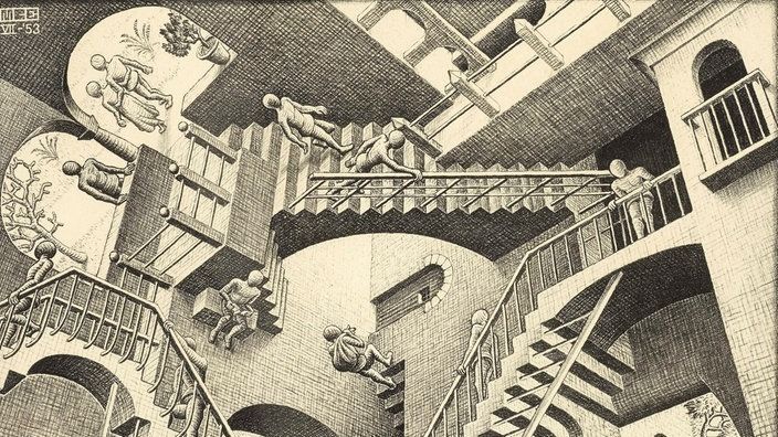 Bild von M.C. Escher Unmögliche Möglichkeiten 