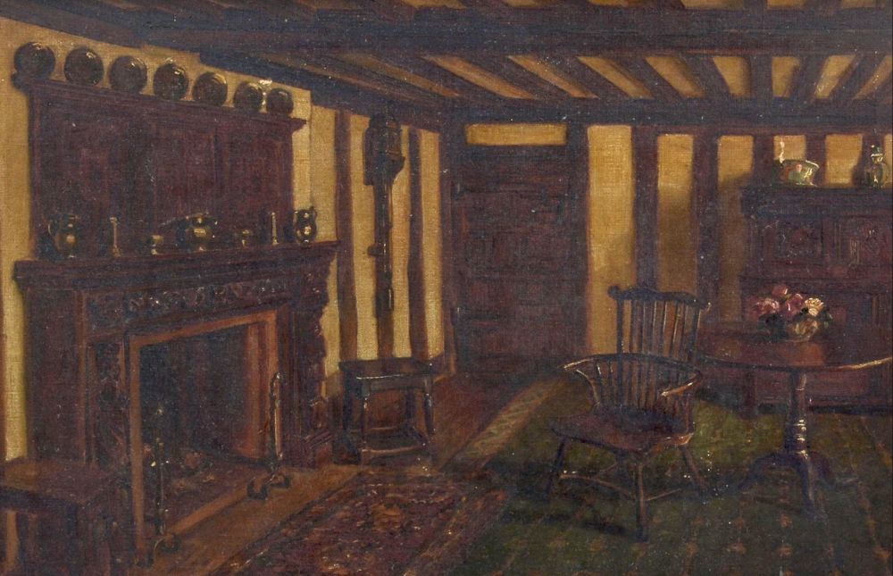 A parlour in an old cottage by James Townshend. 
