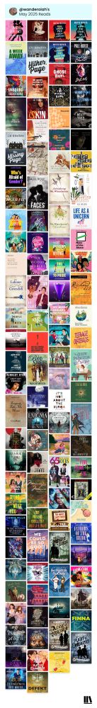 A very large collage of 109 book covers