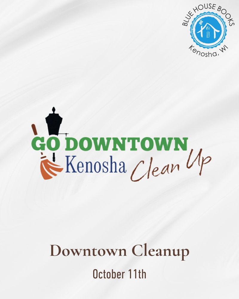 A white graphic with our BHB logo, the Go Downtown logo with the added words Clean Up, and it says- Downtown Cleanup October 11th. 