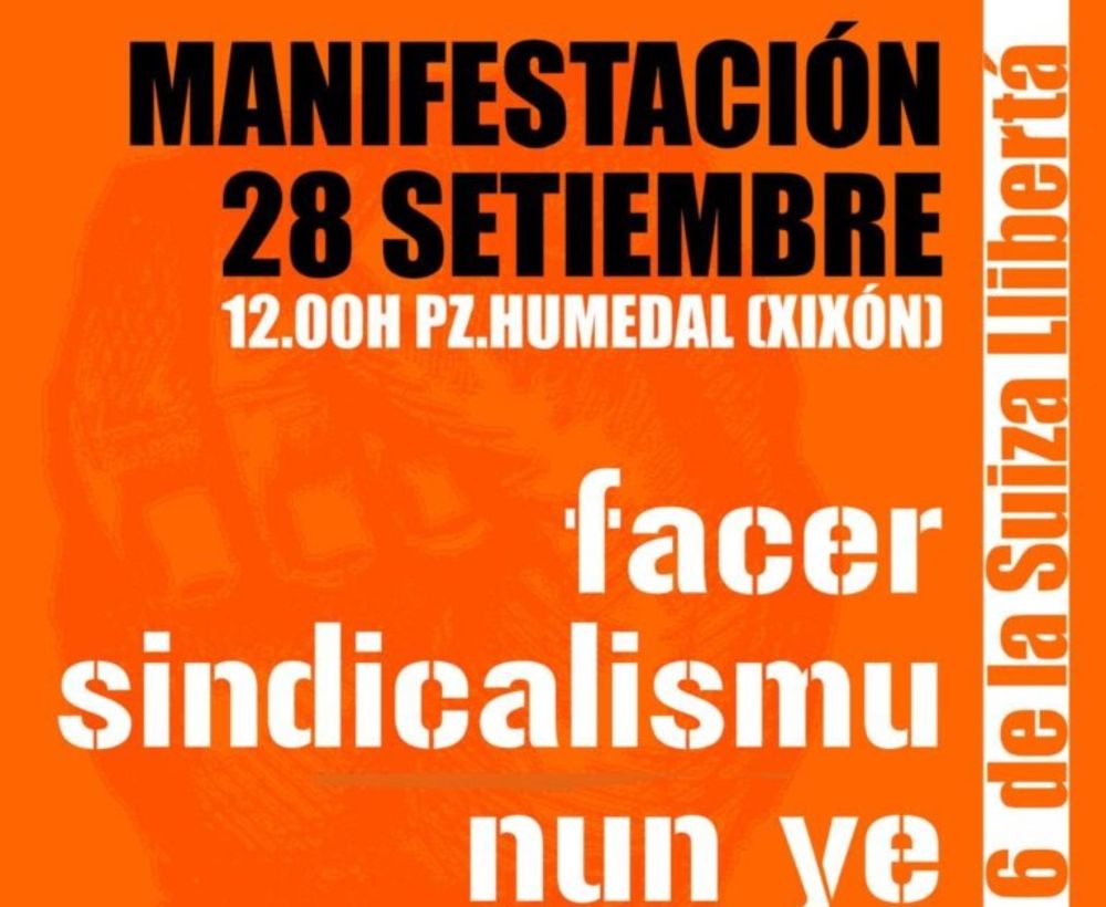 MANIFESTACIÓN POLES LLIBERTAES SINDICALES Y LA LLIBERTÁ DE LES 6 DE LA SUIZA.