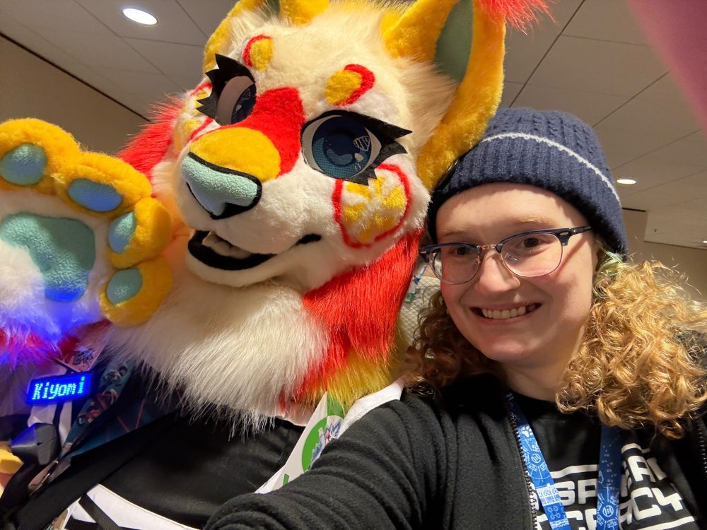 Picture of Princess Darcy and I after getting a free hug