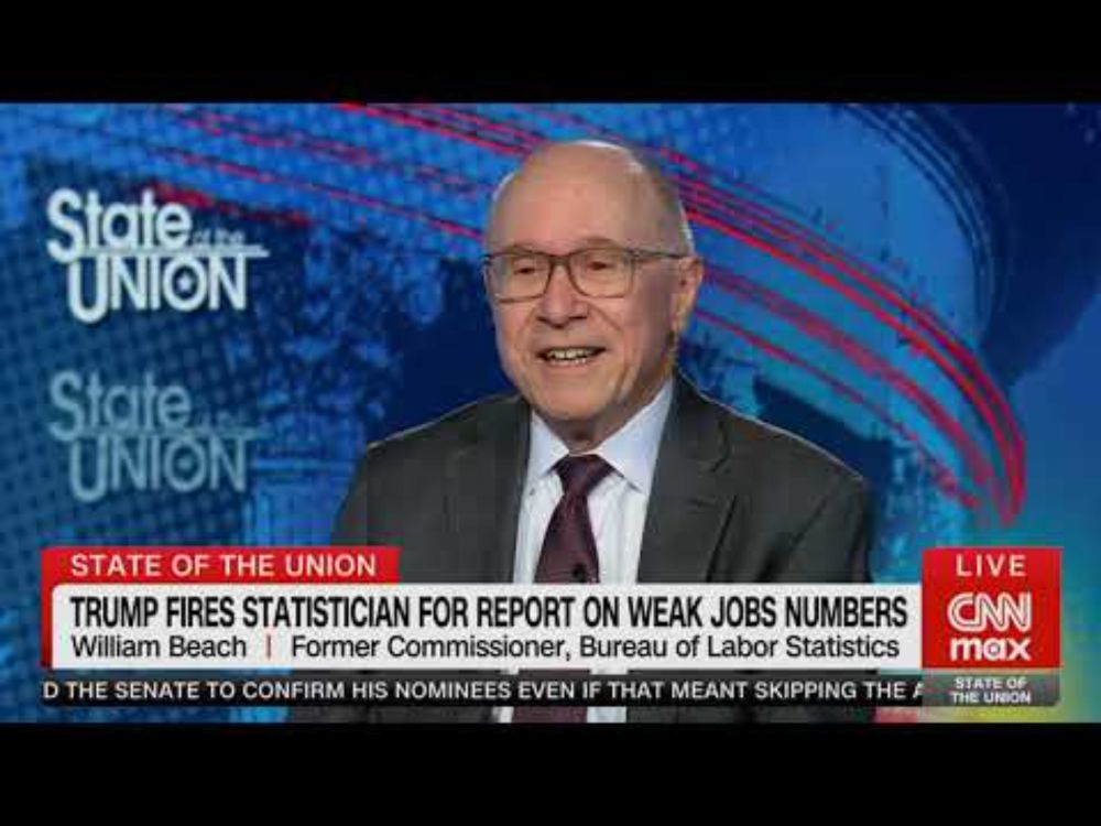 Former Trump Appointed BLS Commissioner William Beach comments on Trump firing Erika McEntarfer