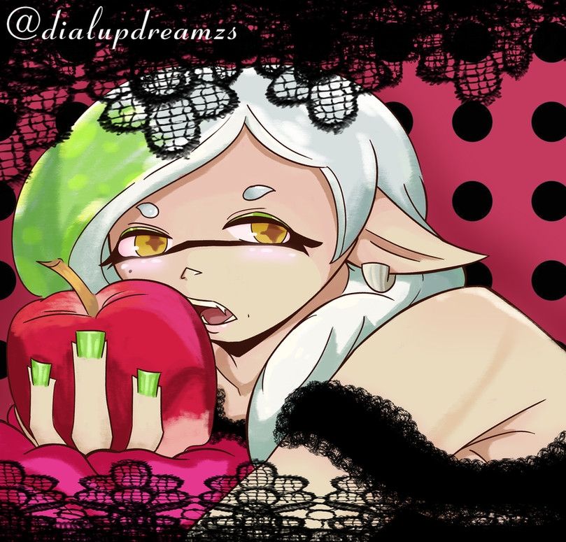digital art of marie from the squid sisters and nintendo video game splatoon. she is drawn as the album cover to vocaloid song romeo and cinderella, which was sung by hatsune miku/初音ミ. this is a redraw to my mar13 drawing from 2023, which can be found on this posts comments. happy mar13 day again!