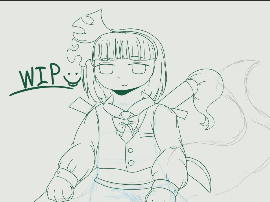 work in progress digital drawing of youmu konpaku from touhou project 7: perfect cherry blossom. her full pose is based off her portrait art for the same game. she is drawn with a much more simplified face and with stubbier proportions









#art #sketch #sketches #digitalart #touhouart #youmukonpaku #東方 #chibiart #chibi