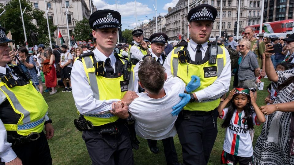 Police arrested 466 people in central London on Saturday for protesting the British government’s decision to ban the pro-Palestinian activist group Palestine Action under anti-terrorism laws.