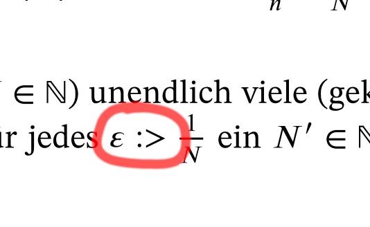 screenshot of my calculus homework, where the highlighted sequence "ε :>" (open lowercase epsilon, space, colon, greater than) appears naturally, which looks vaguely like an emoticon rendition of a chicken, complete with comb, eyes and beak