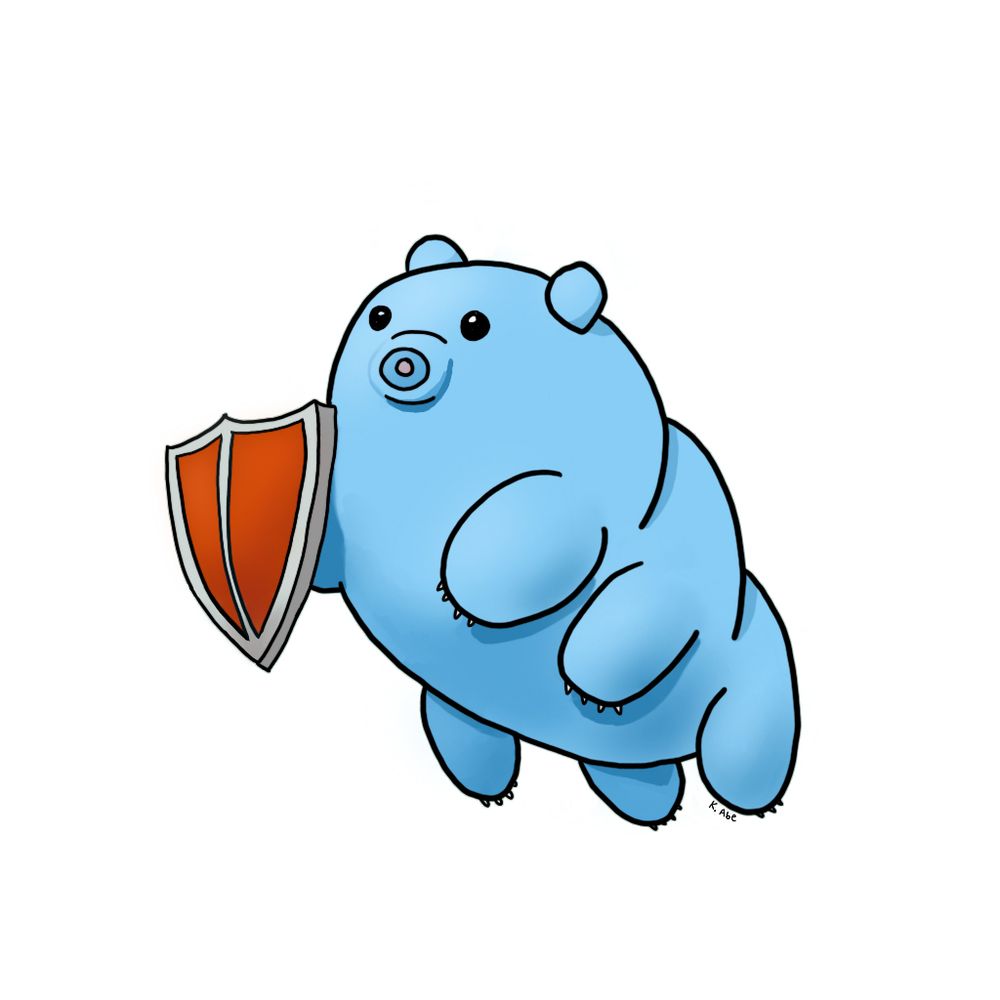 Mascot of water bear to the rescue! (drawn by Kaitlyn Abe, lead author)