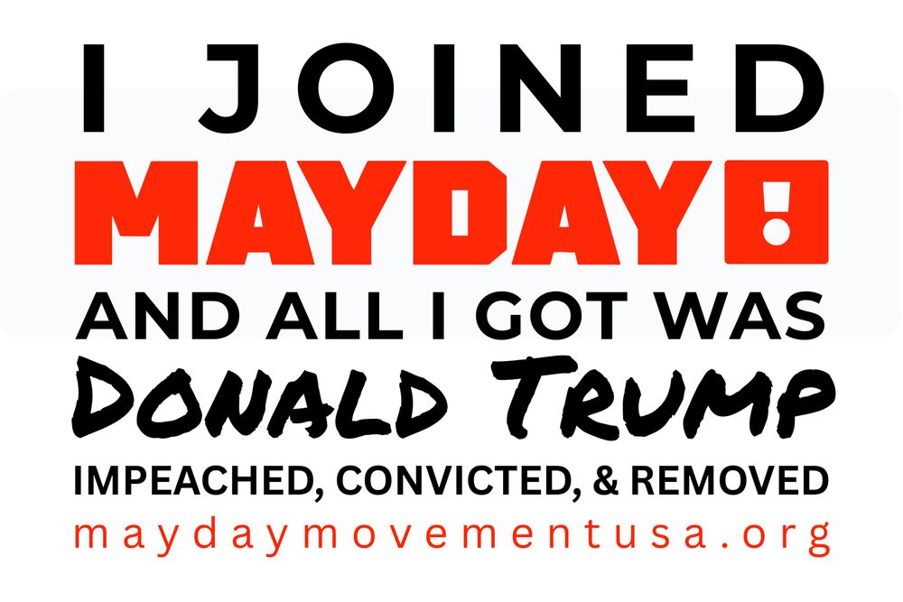 Sticker template for raccoons

I joined Mayday and all I got was Donald Trump impeached convicted, and removed 