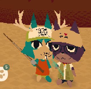 webfishing screenshot of mine and scrumbular's characters