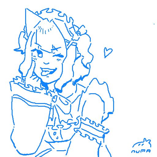 a ghost maid girl giving a cheeky winking smile, tongue sticking out with a finger pulling on her cheek