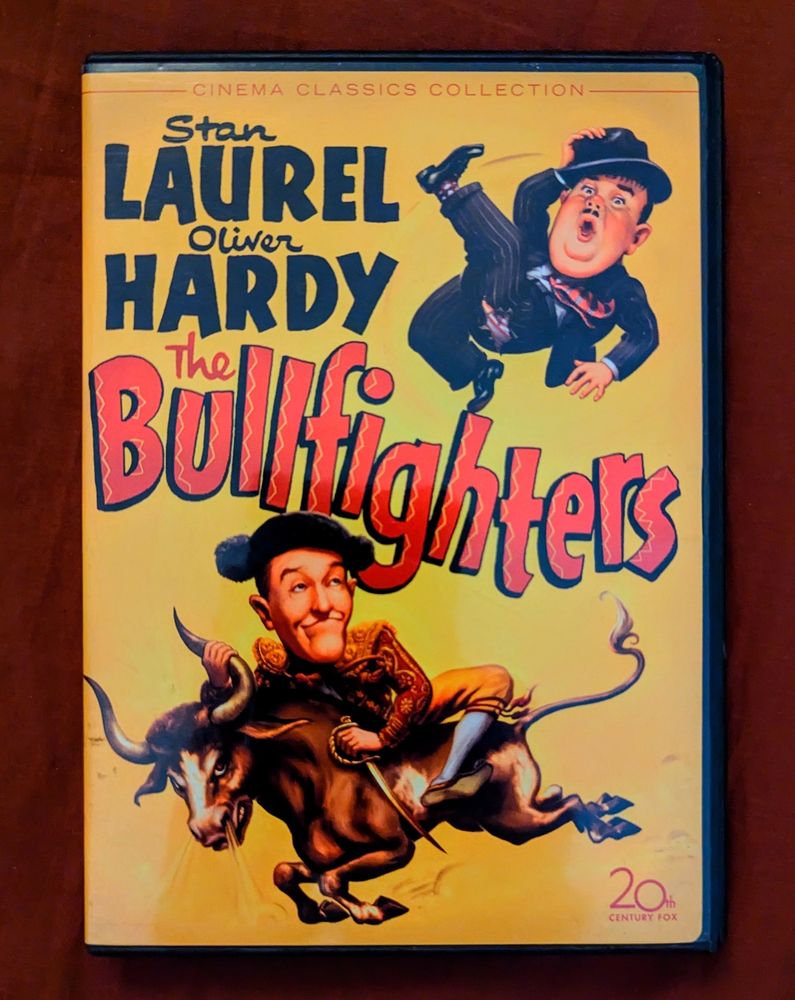 DVD case for the Laurel and Hardy film, The Bullfighters.