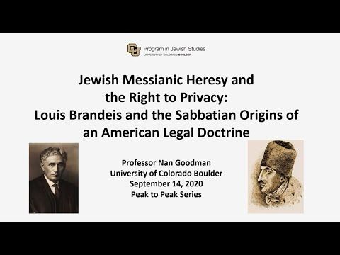 CU Boulder Jewish Studies - Jewish Messianic Heresy and the Right to Privacy
