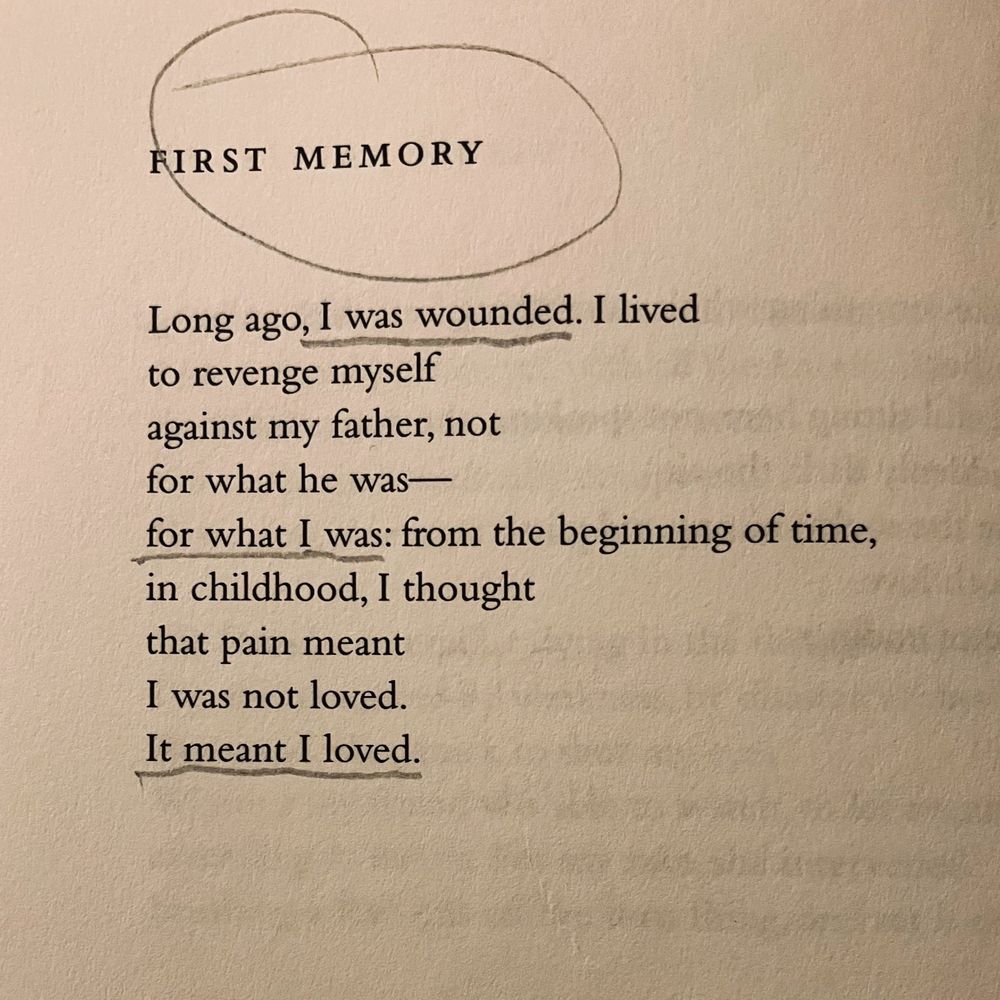 "First Memory" by Louise Glück