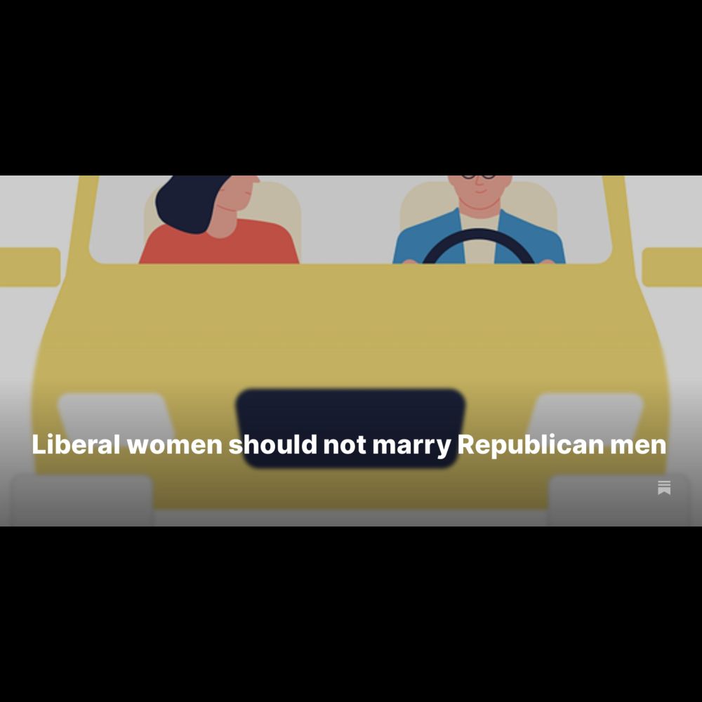 Liberal women should not marry Republican men