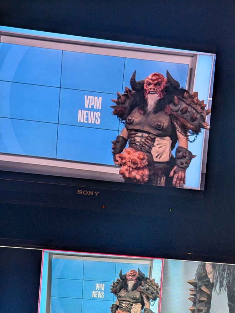 Blothar of GWAR in the VPM News studio.