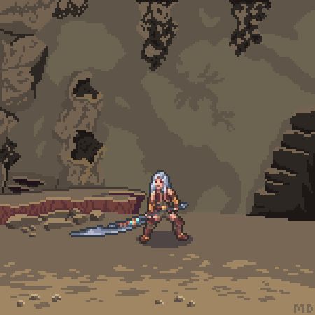 A monster hunter wielding a longsword