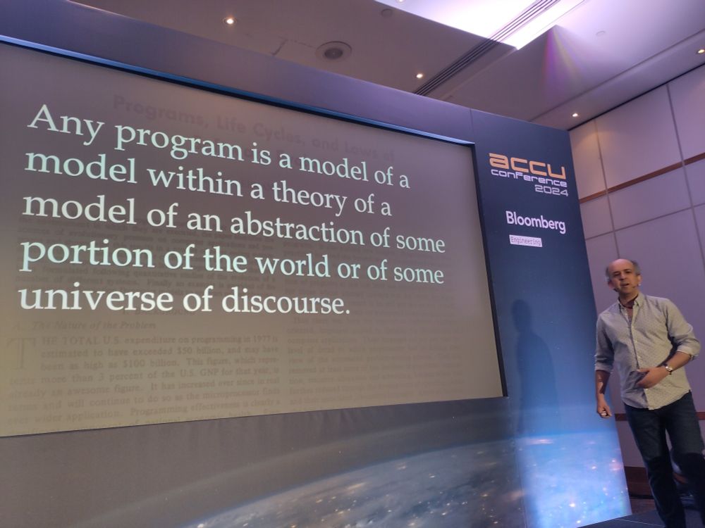 Any program is a model of a model within a theory of a model of an abstraction of some portion of the world or some universe of discourse.