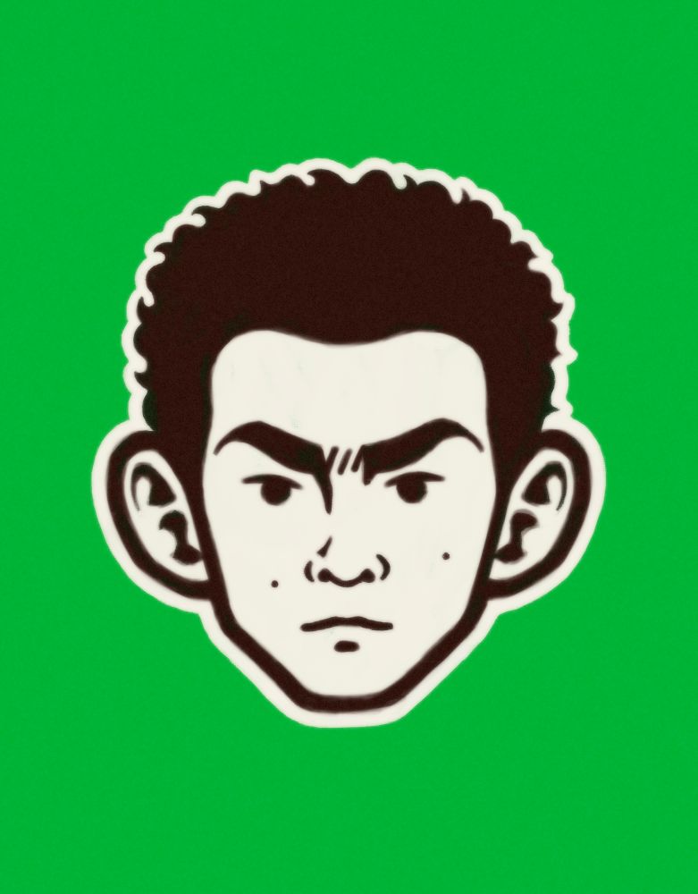 Simple caricature of Luigi Mangione