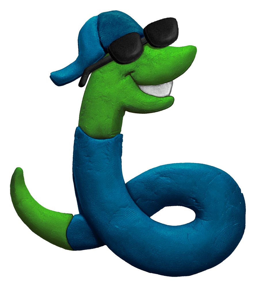 Jockington from Deltarune made out of clay, looking chill.