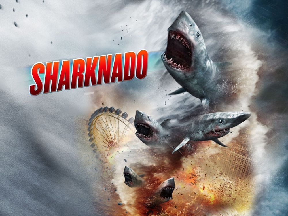 Sharknado movie art ~ https://wallpaperaccess.com/full/13404219.jpg 
