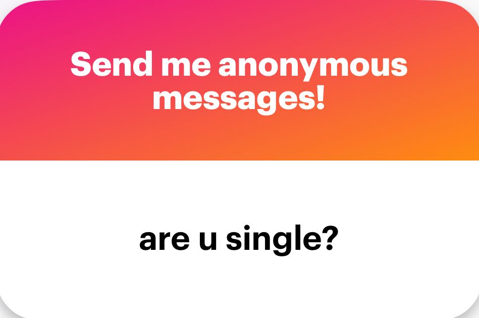 “are you single?”