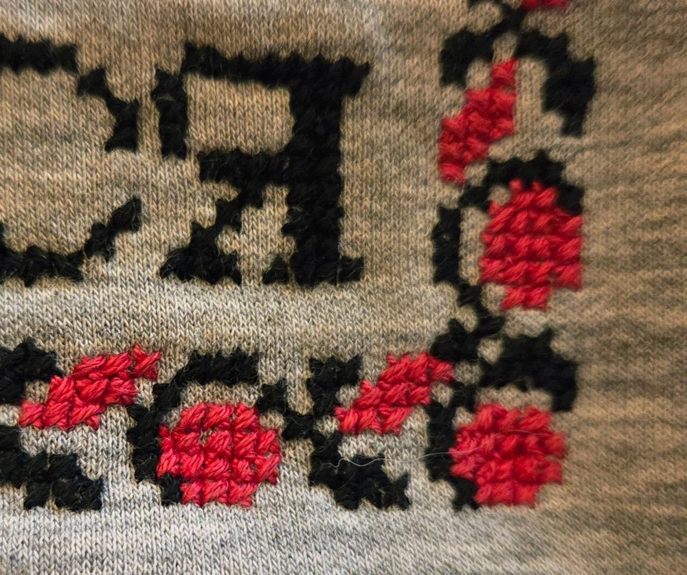 Gray jersey with red & black Ukrainian style design