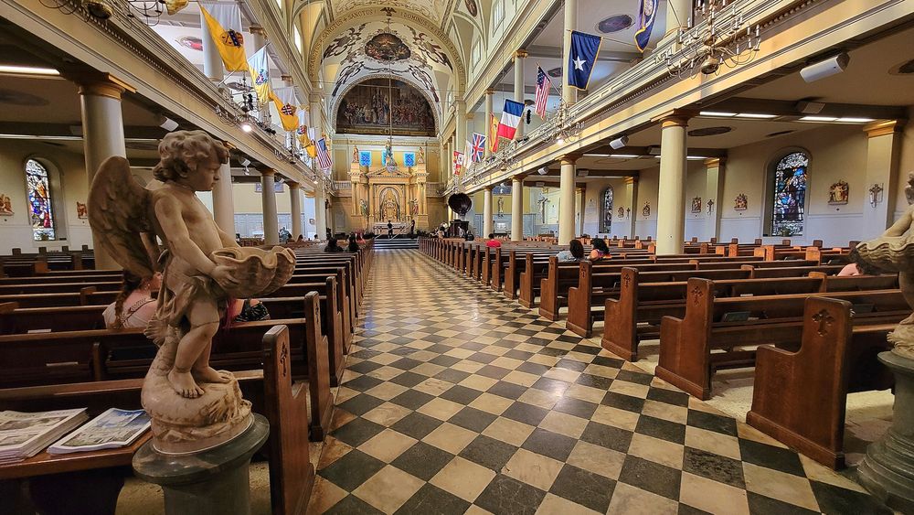 Inside photo of St. Louis Cathedral in New Orleans