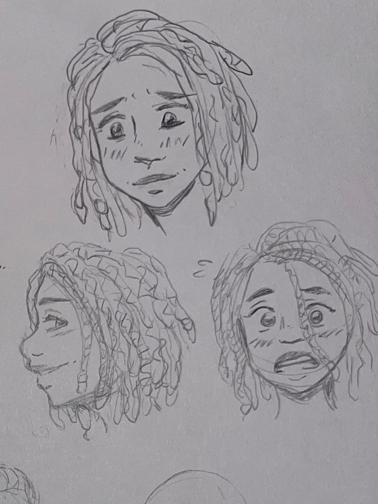 Sketches of a female character