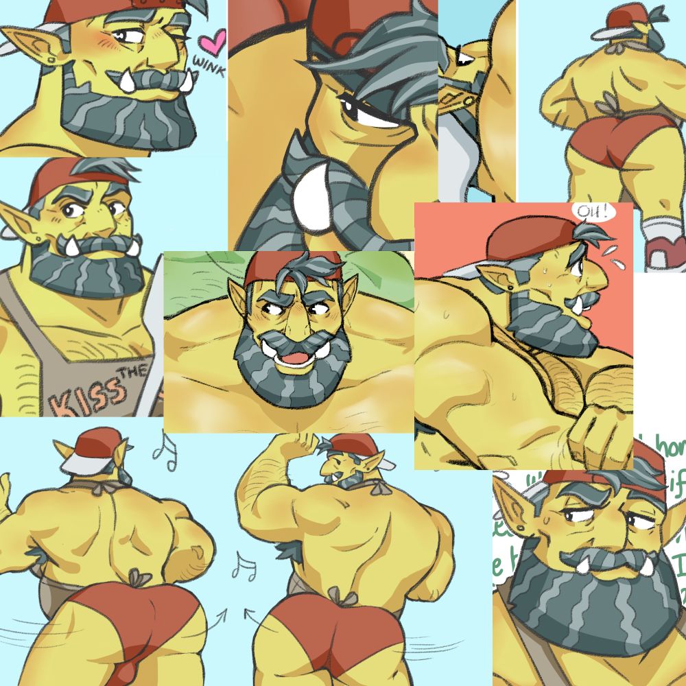 collage of Mr. D, all the time's I've drawn him.
