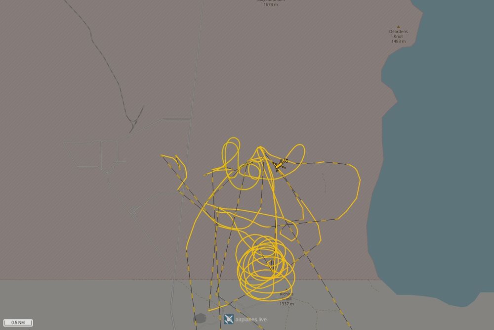 Screenshot of the flight path of the flight G21176  