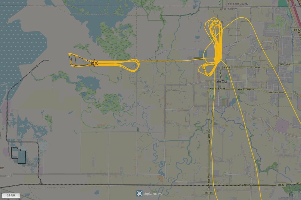 Screenshot of the flight path of the flight N647LA  