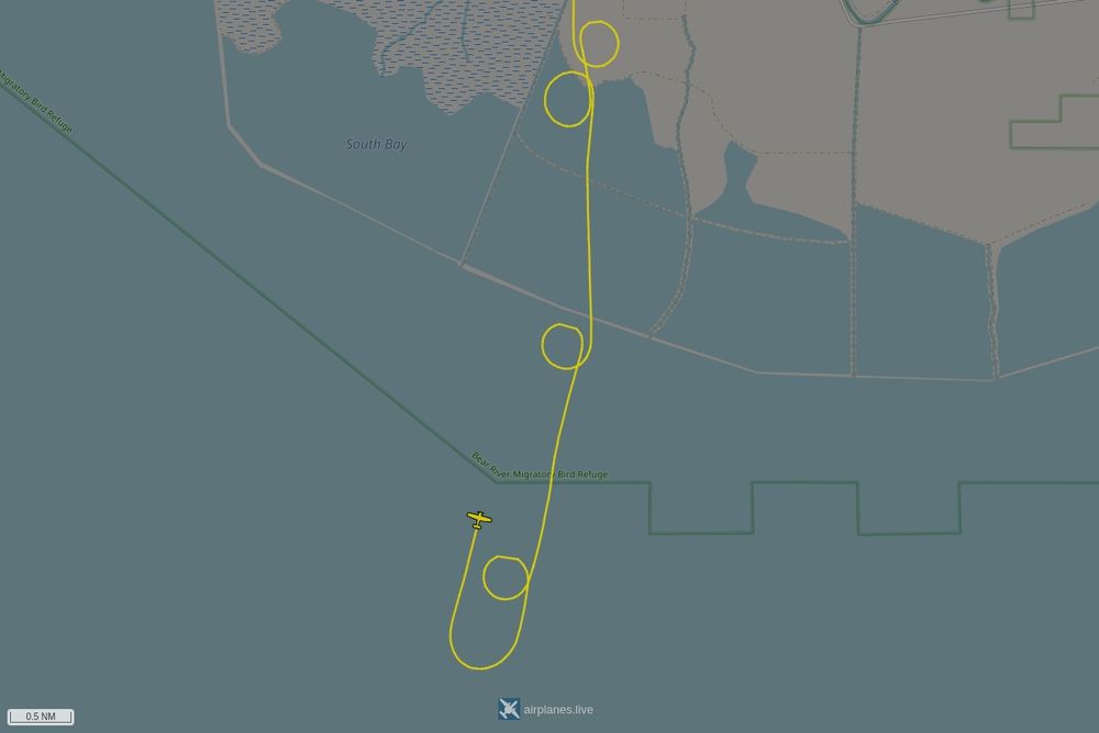 Screenshot of the flight path of the flight CXK423  