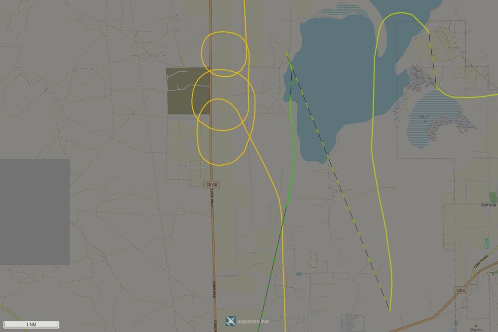 Screenshot of the flight path of the flight N359JP  