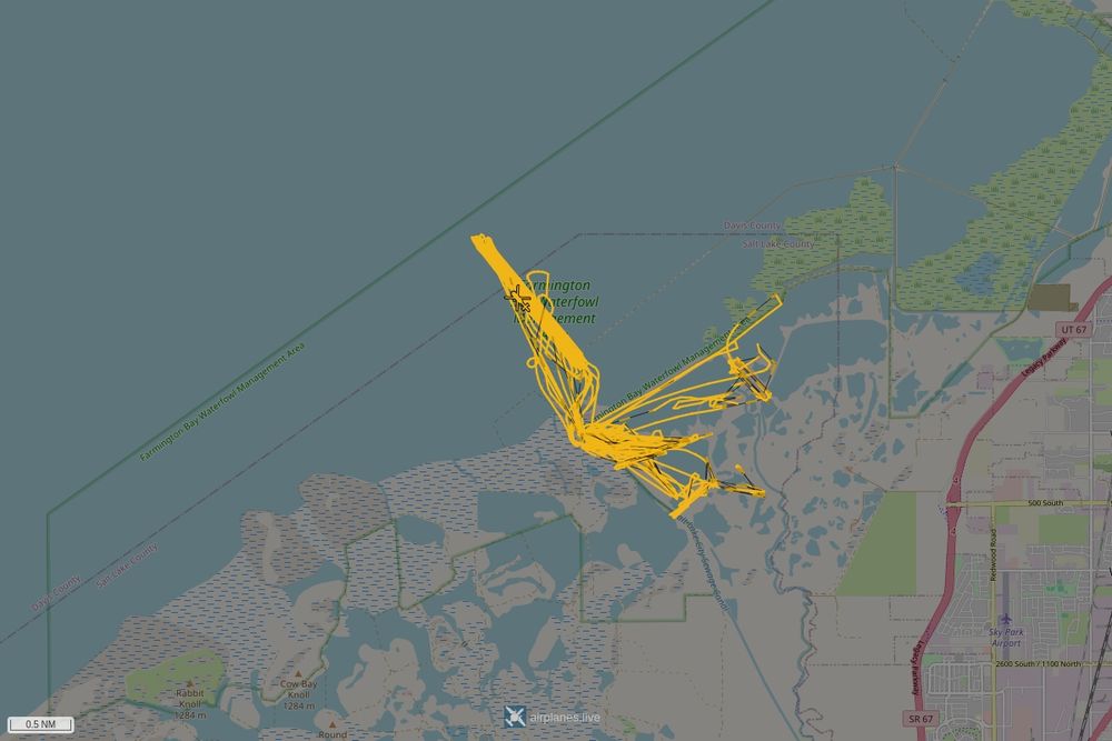Screenshot of the flight path of the flight N4759R  