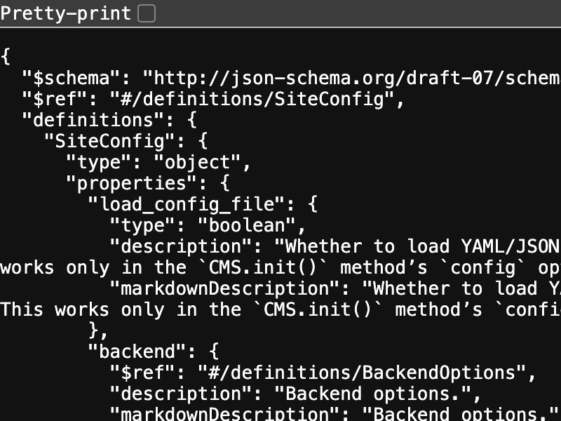 JSON file displayed in Chrome