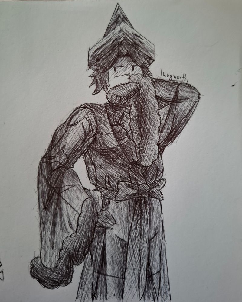 My oc wearing a robe