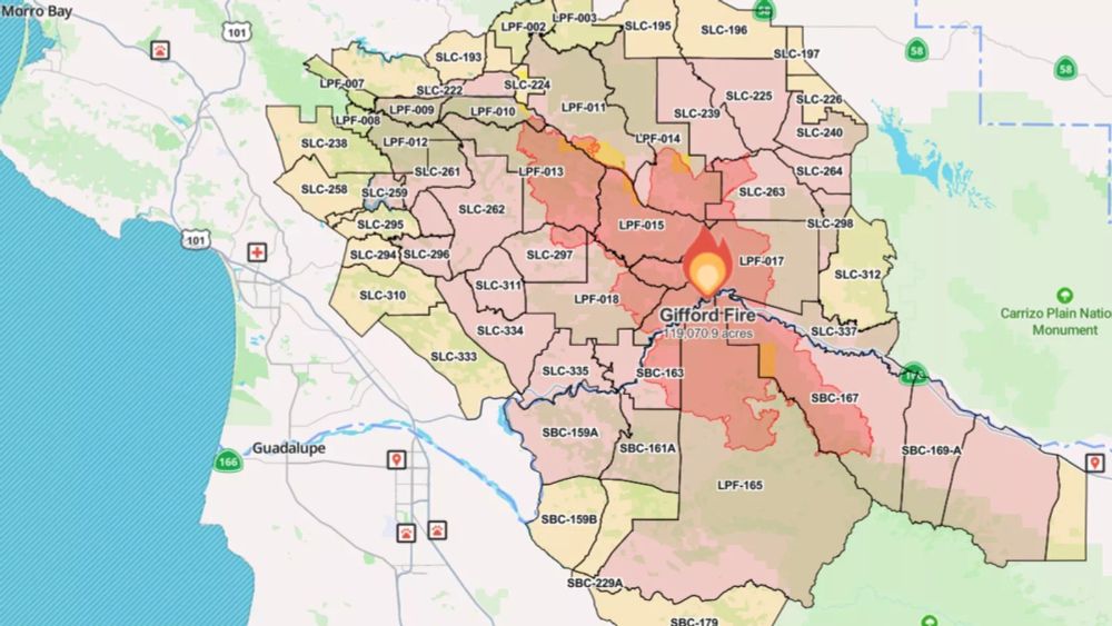 Gifford fire update, map as blaze reaches "megafire" status