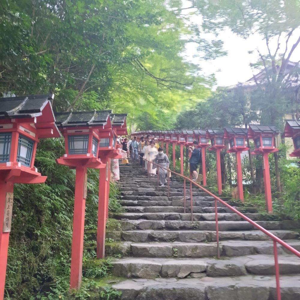 2024年夏の貴船神社の石段