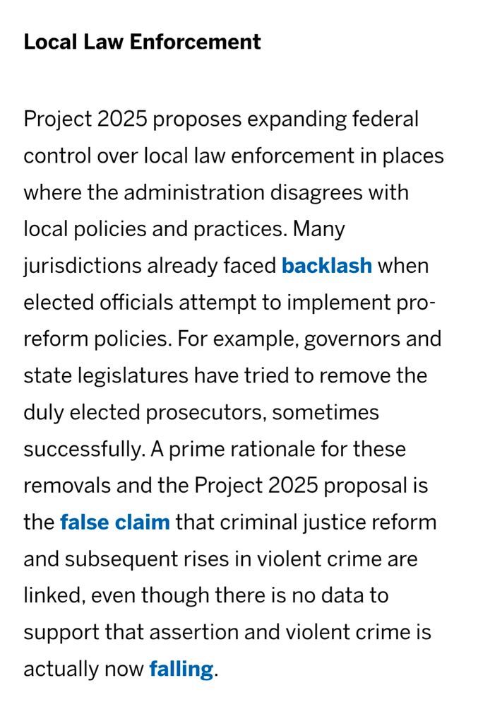 Project 2025’s Plan for Criminal Justice Under Trump | Brennan Center for Justice https://share.google/Ab1excr9AoMDzUOg9
