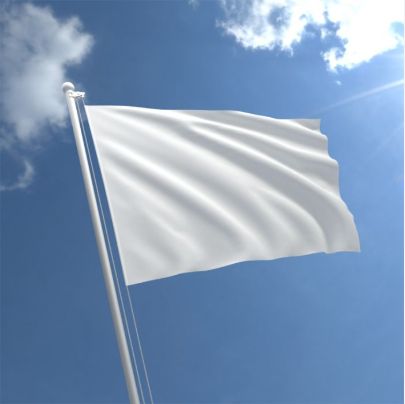 A white flag of surrender.