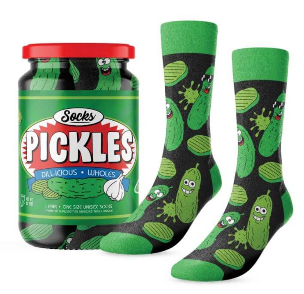 Funny Pickle Socks - Cotton, Polyester, Spandex Blend