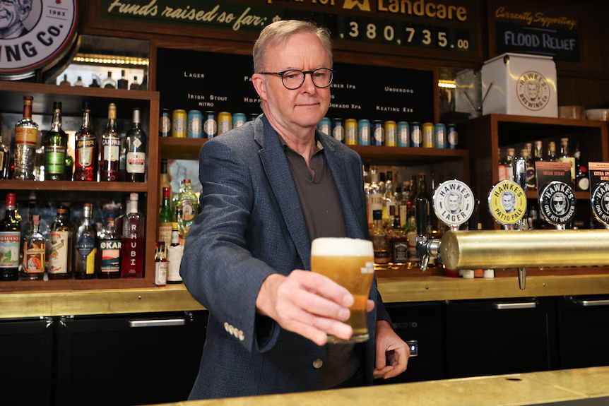 Albo with a beer.