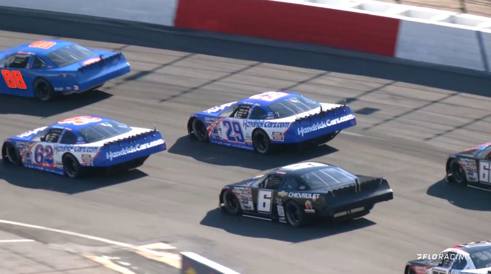 Two late models with hendrick cars schemes