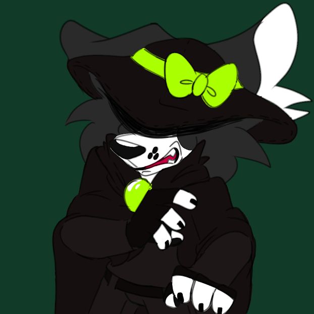 digital drawing of my oc shadow in complete disgust 