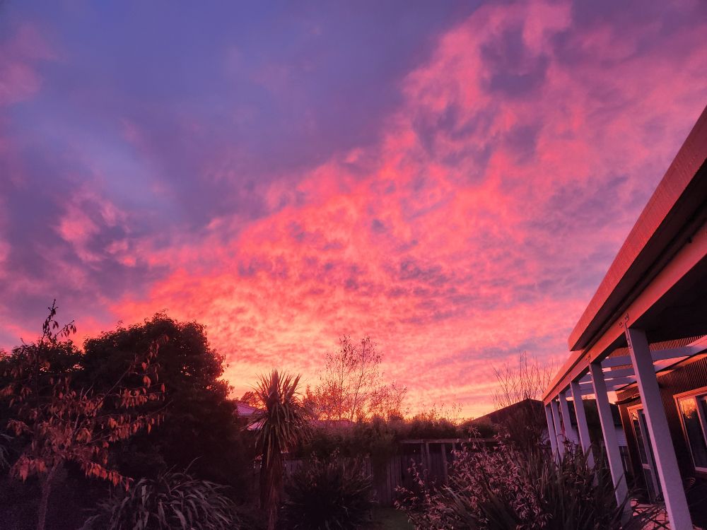 A fiery beautiful sunrise